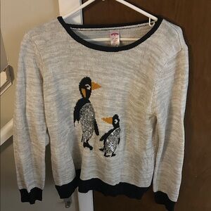 Penguin Women's Sweater Large - Black and White